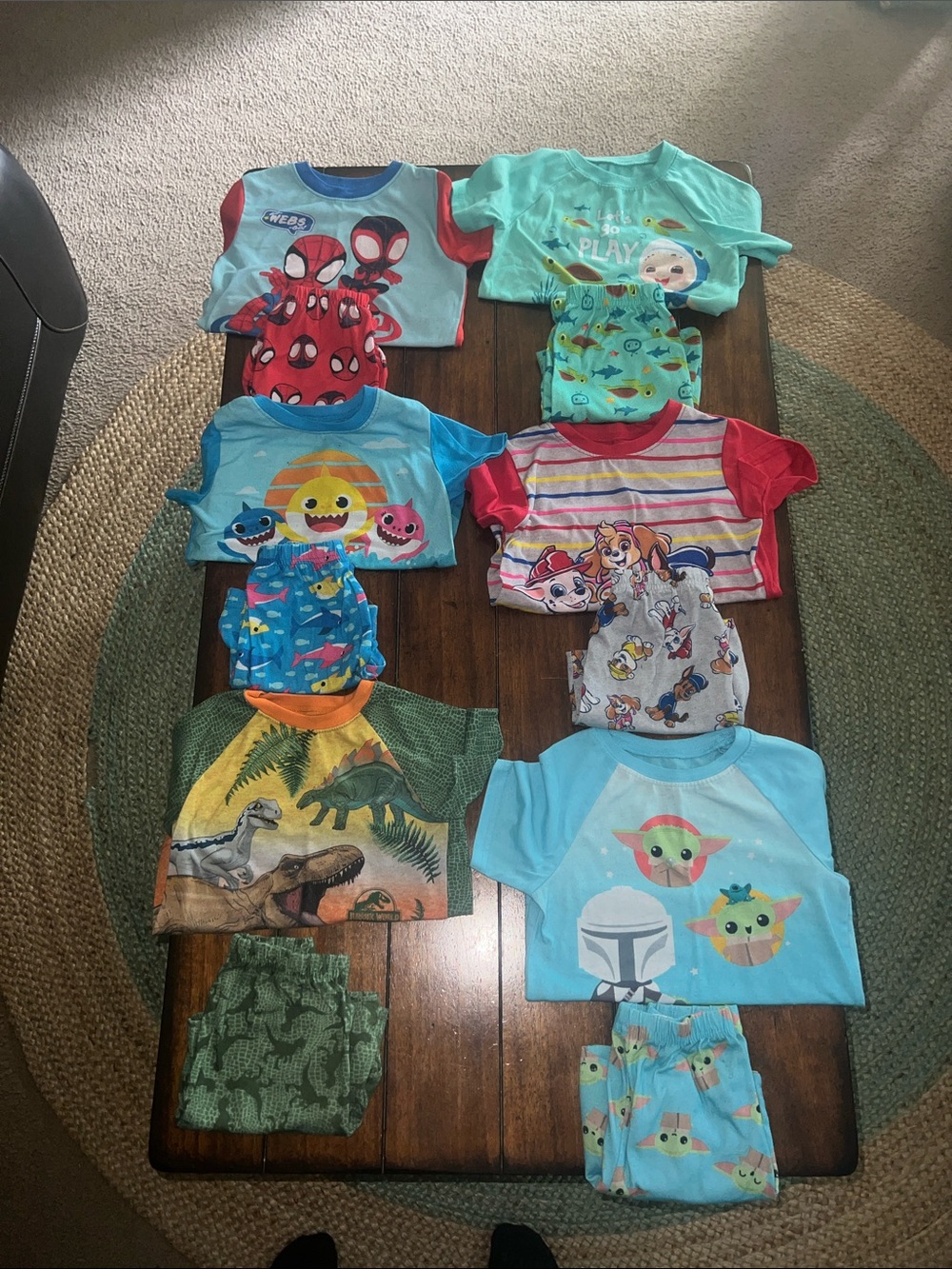6 Little boy toddlers Assorted Kids character Pajama Sets 😴⭐️💤